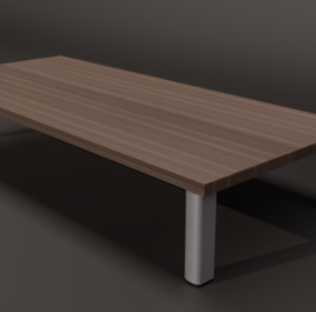 Mesa de centro de madera de larga distancia modelo 3d