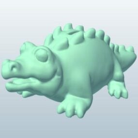Modello 3d a forma di alligatore di Coinbank