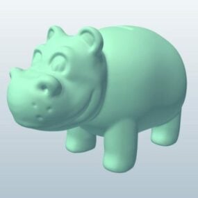 Modelo 3D para impressão do hipopótamo Coinbank