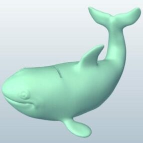 Model 3D wieloryba Bitcoin do wydrukowania