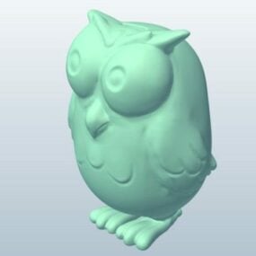 Coin Bank Owl 3d-malli