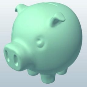 동전 은행 돼지 3d 모델