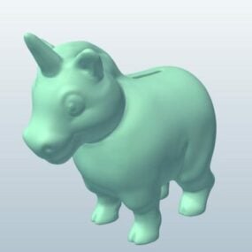Modello 3d stampabile di Unicorn Coinbank