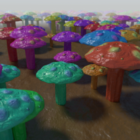 Colorful Mushrooms V1
