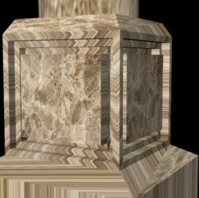 Modello 3d della colonna di marmo