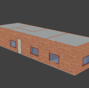Kompletny model 3D prostego domu