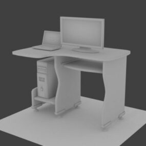 कम्प्यूटिंग डेस्क Lowpoly 3d मॉडल