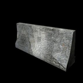 3D модель дорожнього бетонного бар'єру