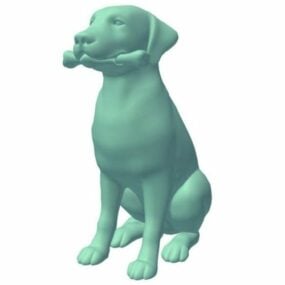 Статуя собаки V1 3d модель