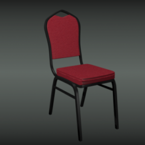 Red Conference Chair V1 3d model