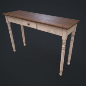 Home Antique Wooden Console Table 3d model