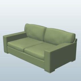 Contemporary Loveseat Furniture 3d model