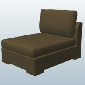 Canapé sectionnel contemporain modèle 3D