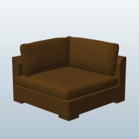 3d модель сучасного секційного кутового дивана