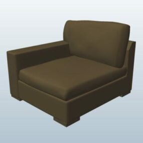 3d модель сучасного секційного крісла