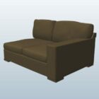 Коричневый современный секционный диван