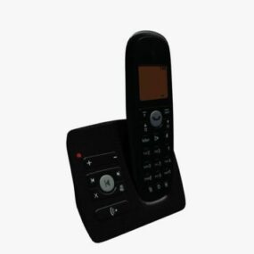 Modelo 3d de telefone sem fio de mesa