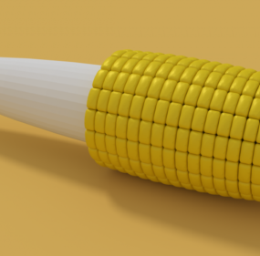 3д модель мультяшной кукурузы