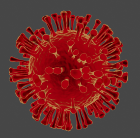 3д модель вируса Covid Corona