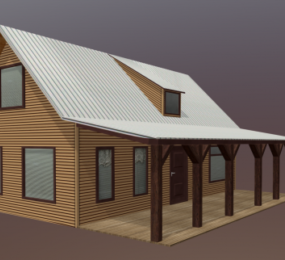 Cottage Piccola casa modello 3d