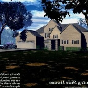 Country Side House Building 3d model