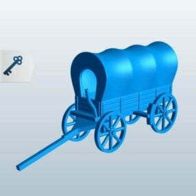 דגם 3D עגלה מכוסה וינטג'