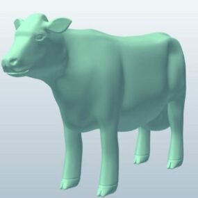 Lehmä Lowpoly 3d-malli
