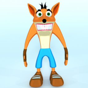 Modelo 3D do personagem Crash Bandicoot