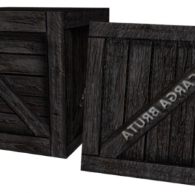 Mô hình thùng gỗ 3d