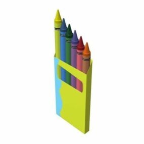 Mô hình hộp bút chì màu 3d