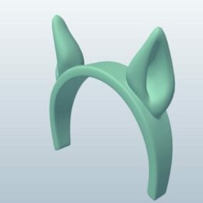 Modelo 3D de lobisomem com orelhas