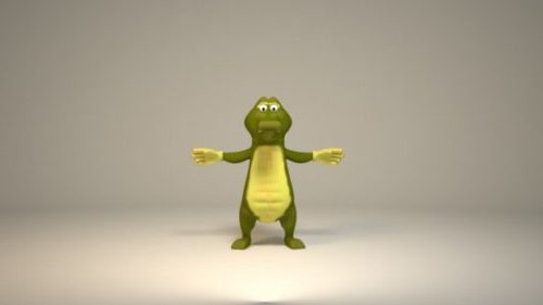 Personaje de dibujos animados de cocodrilo bebé