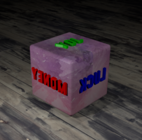 Giocattolo cubo con testo modello 3d