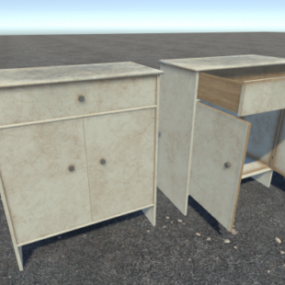 3д модель шкафа антикварного деревянного резного