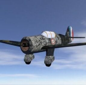 Science-Fiction-Kampfflugzeug-3D-Modell