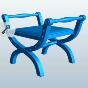 3D модель круглого сидіння з тканинним покриттям