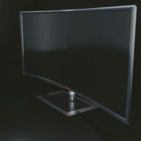 Gebogenes LED-Fernseher-3D-Modell