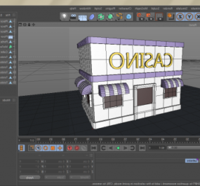 3D-model voor kleine winkelgebouwen