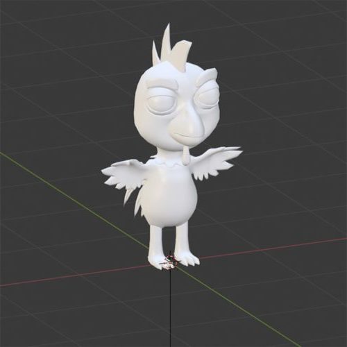 Cute Baby Rooster Character