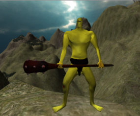 Cyclops Cartoon Character 3d model