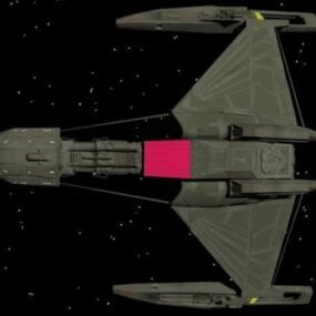 Klingon Star Spaceship V1 3d model