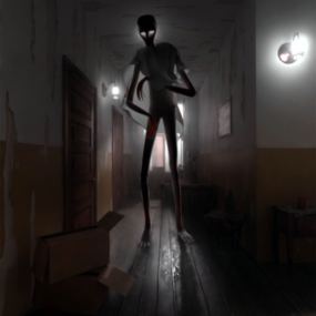 Skræmmende Dark Room 3d-model