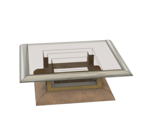 Asian Square Dining Table 3d model