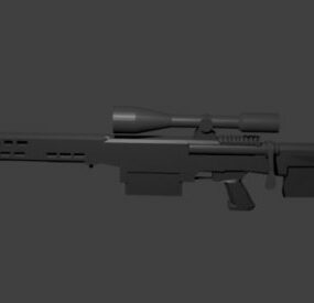 Barrett M95 Gun With Advance Scope 3d model