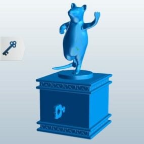 Dancing Mouse Figurine 3d model