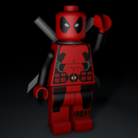 Mô hình 3d nhân vật Lego của Deadpool