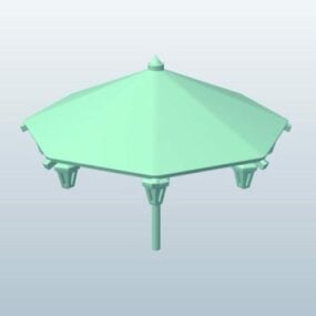 Modelo 3d de lanterna de guarda-chuva de convés