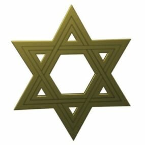 Εβραϊκό εικονίδιο τρισδιάστατο μοντέλο