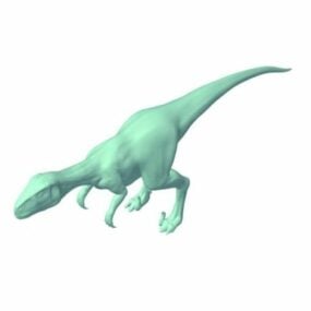 Lowpoly Modello 3d del dinosauro Deinonychus