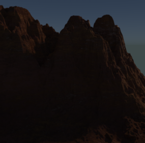 風景砂漠の丘3Dモデル